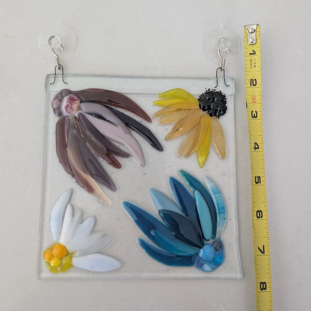 Flower Stained Glass Window Art Suncatcher - Picture 3 of 4
